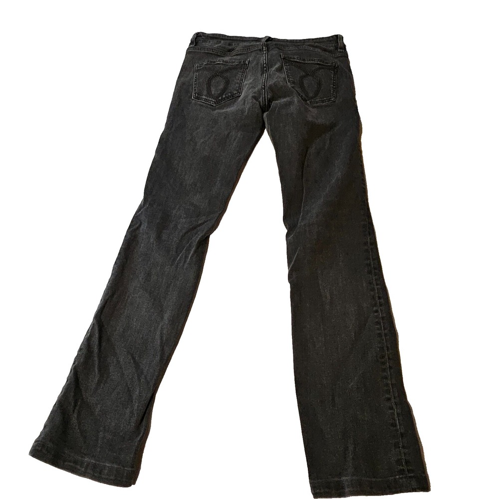 Massimo Dutti Black/Gray Wash Women's Stretch Wide Leg Jeans SZ 27